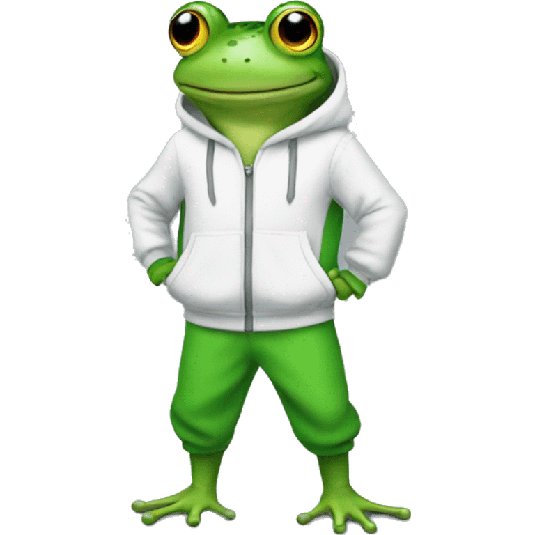 frog wearing tracksuit emoji