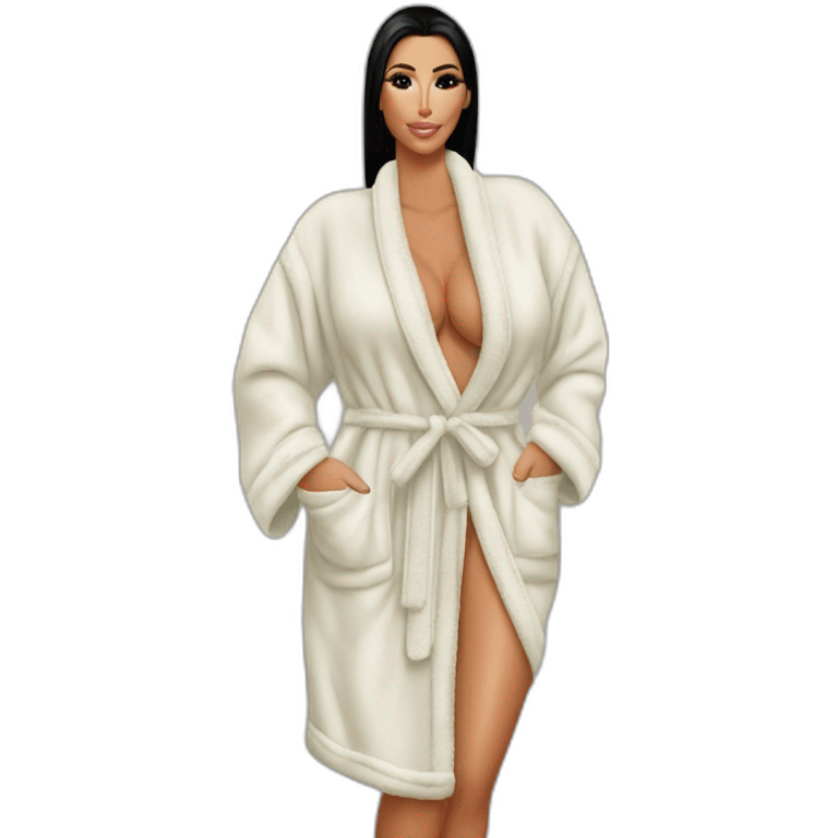 Kim kardashian perfect bum bathrobe emoji