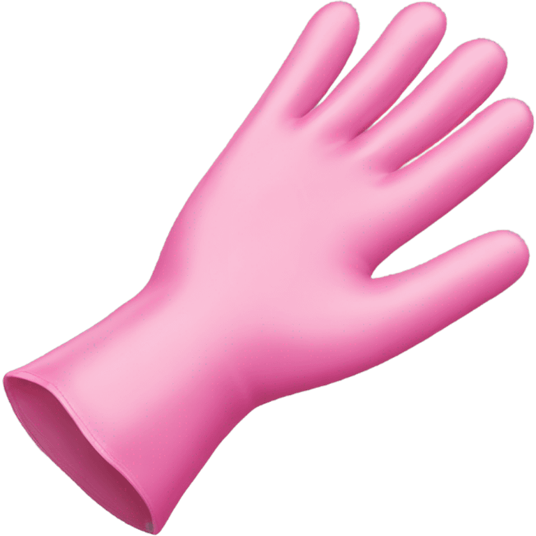 Pink latex gloves emoji