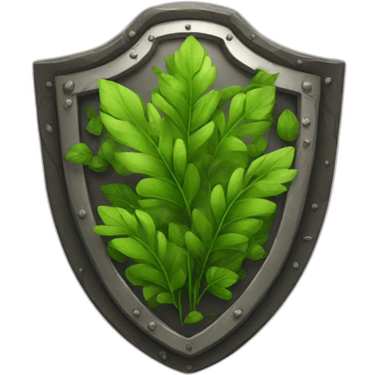 shield with greenery emoji