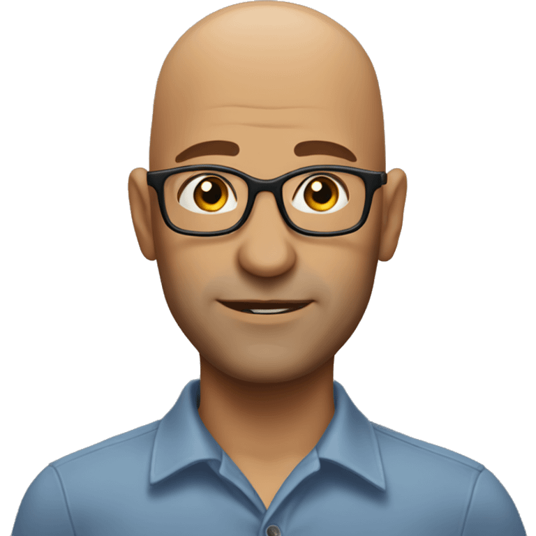 men in 40s bald he is it guy but he doesnt have glasses  emoji