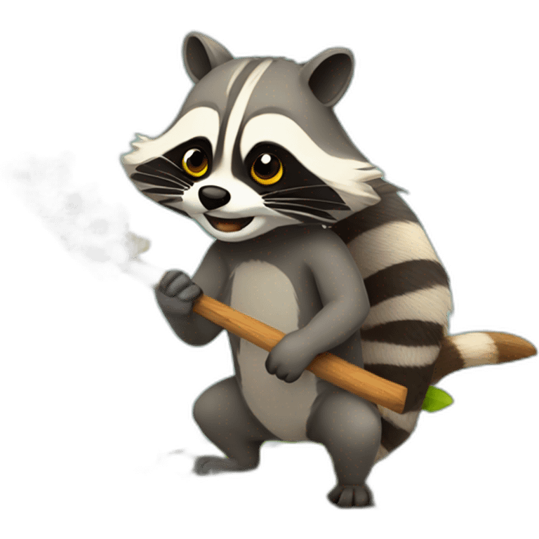 racoon killing bees emoji