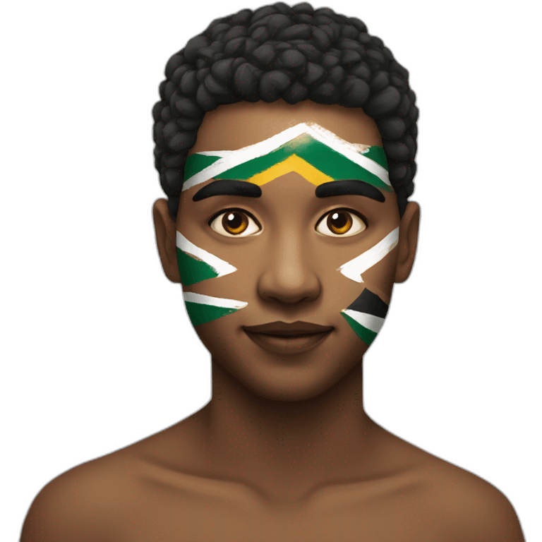 south african face paint emoji