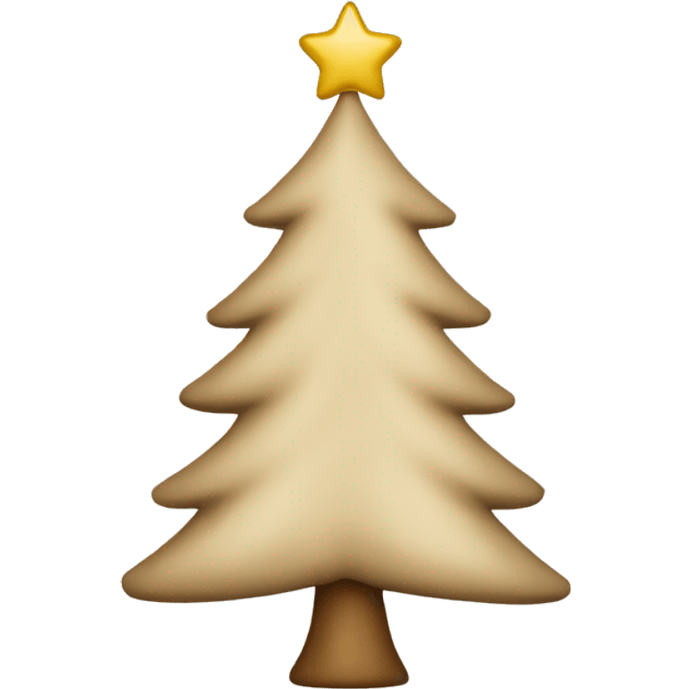 Beige christmas tree emoji