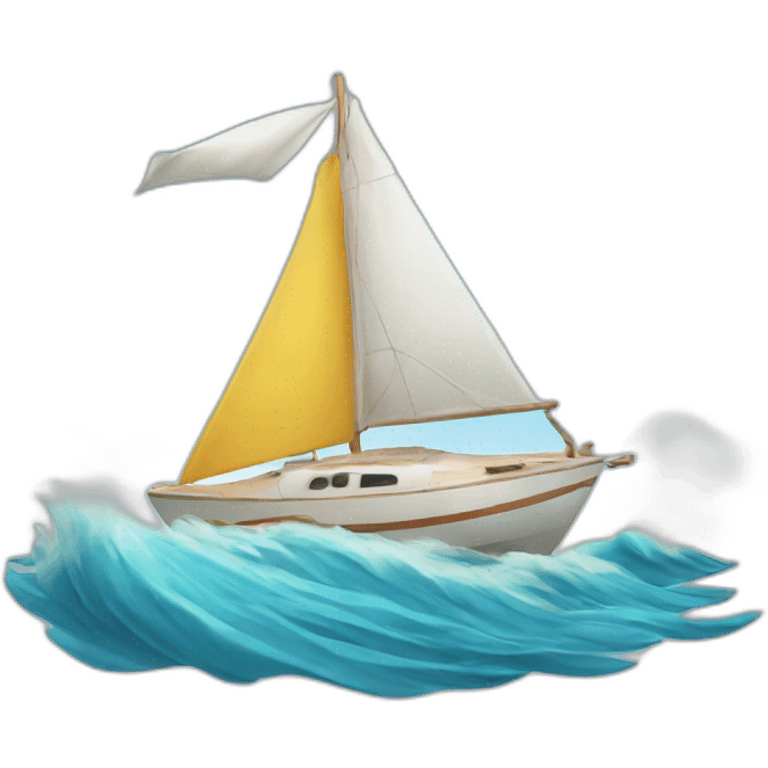 sailboat in high winds emoji