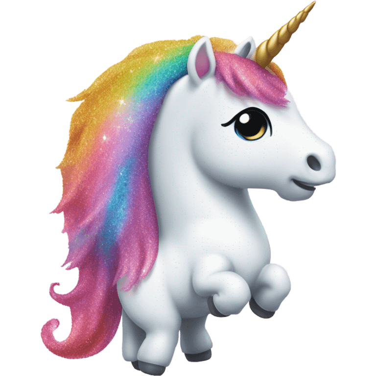 a unicorn farting glitter  emoji