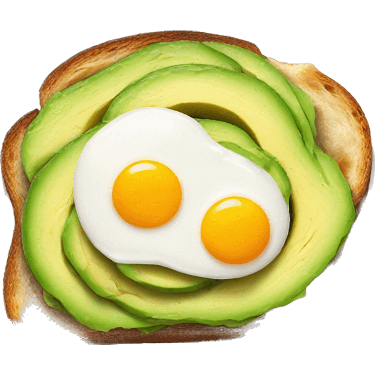 avocado toast with egg on top emoji