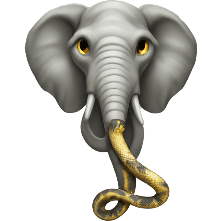 Elefant head and snake body emoji