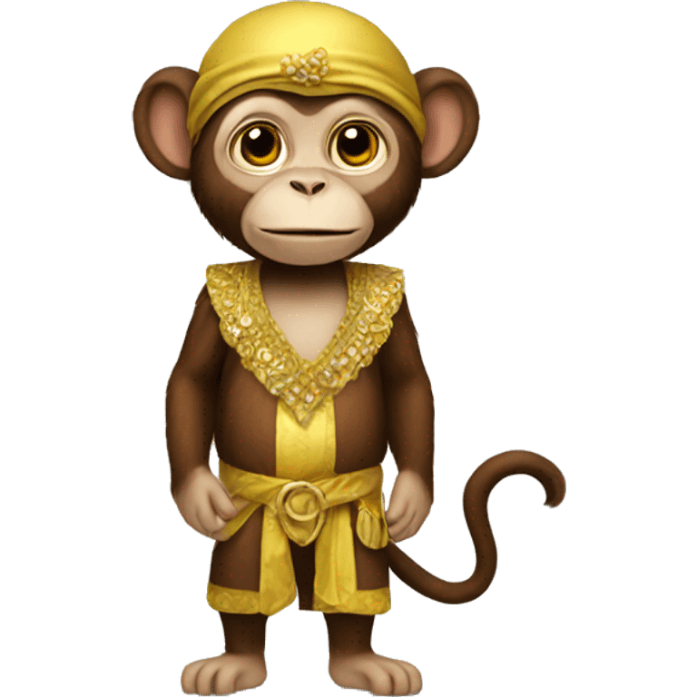 Monkey with costume emoji