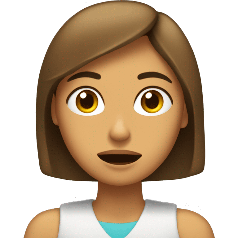 Chica morena durmiendo  emoji