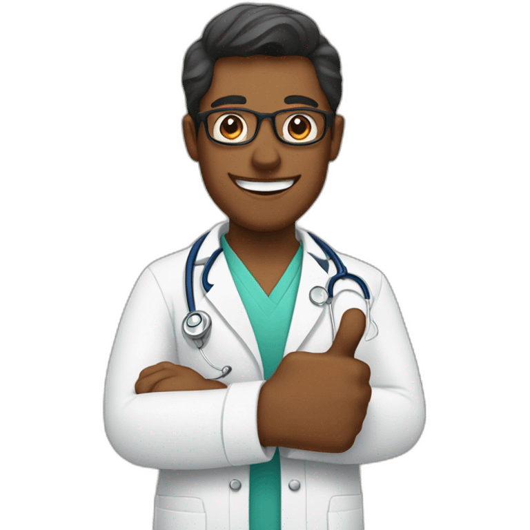 brown skinned doctor with thumbs up emoji