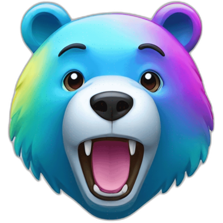 bear,colorful,transparent,glossy emoji