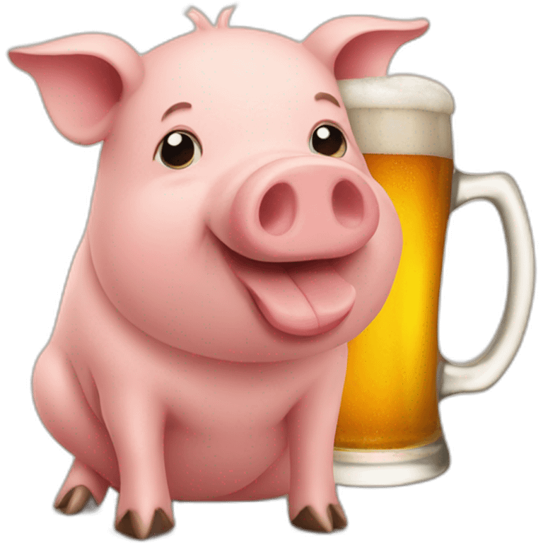 pig  in a beer emoji