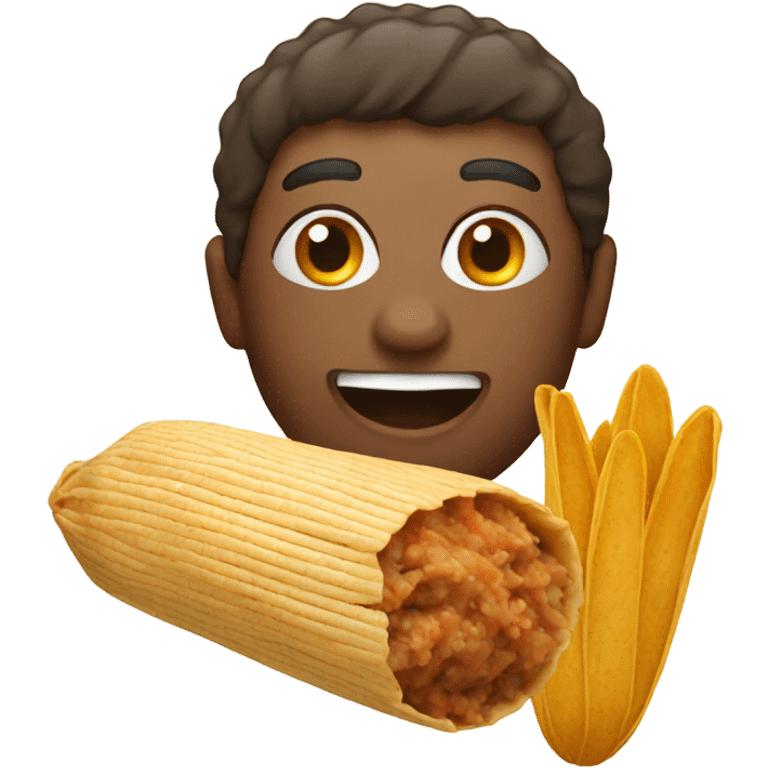 Emoji with a tamale emoji