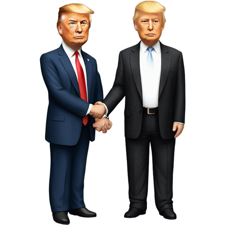 Elon Musk and Donald Trump holding hands emoji