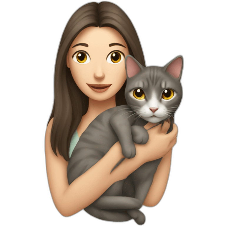 Cat with woman emoji