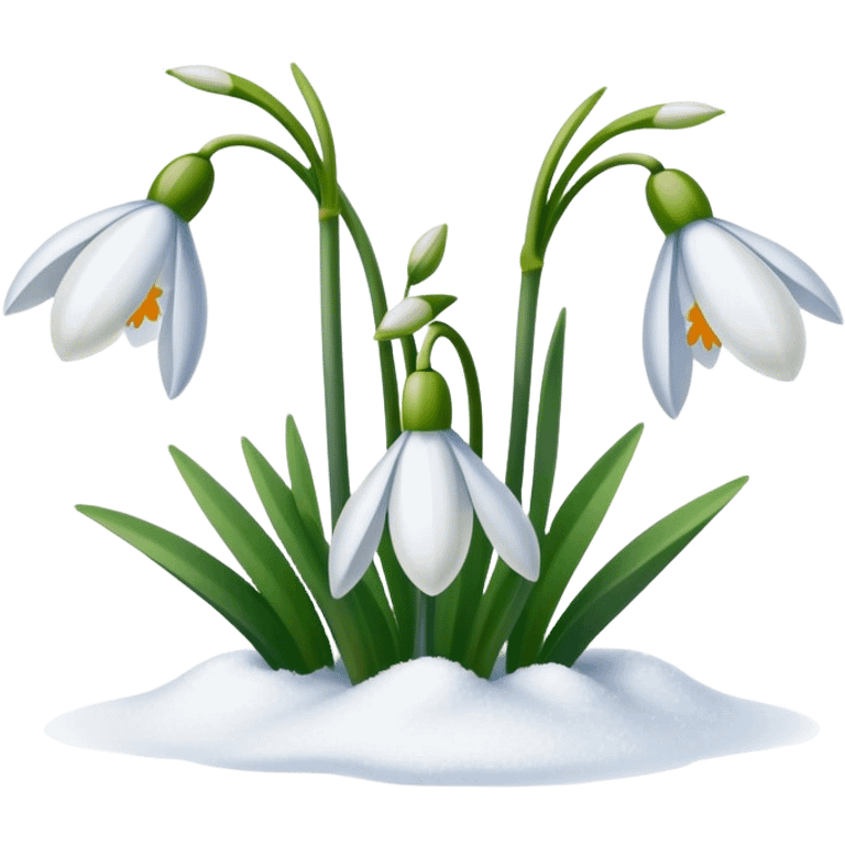 multicolored snowdrops emoji