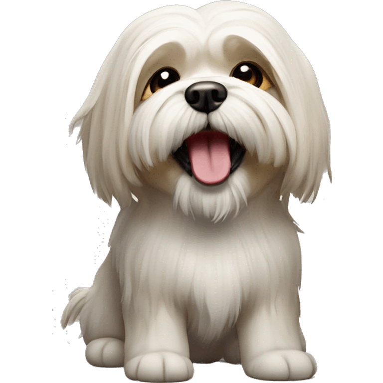 smiling lhasa apso dog emoji