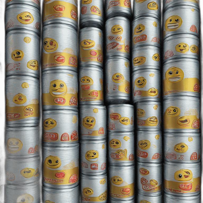 Beer cans stacked up emoji