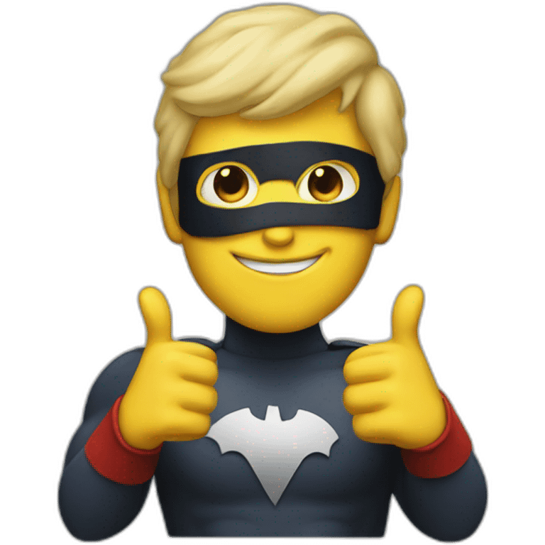 Portrait Super hero with thumbs up emoji