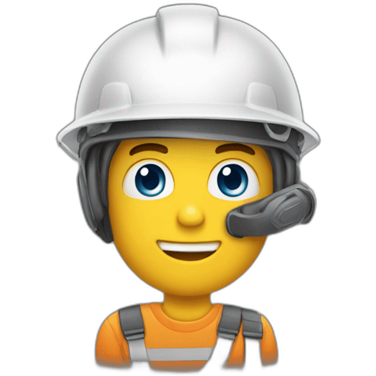 Trabajador con casco con su mano dando ok  emoji