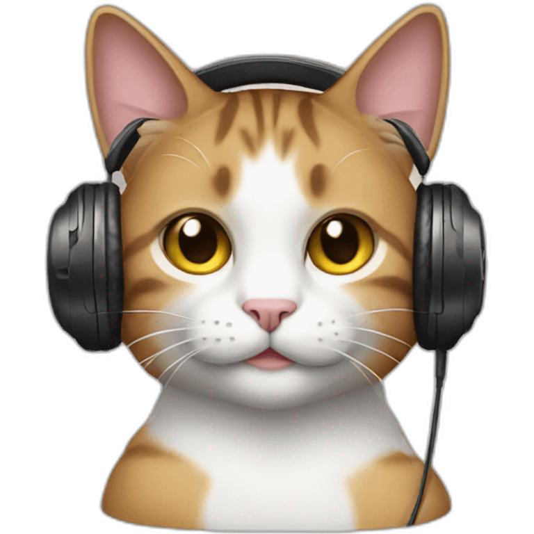 cat wearing headphones emoji