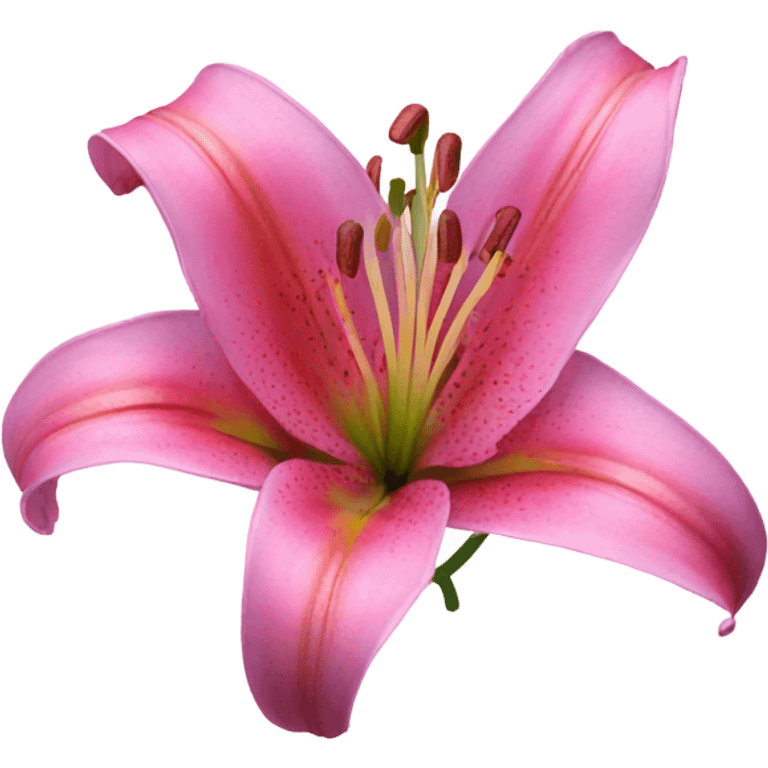 Pink lily flower emoji