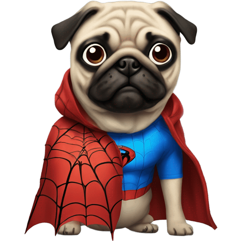 Spider man pug emoji