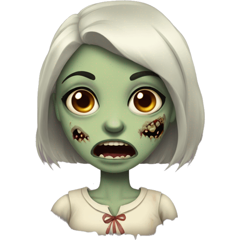 Vintage zombie girl emoji