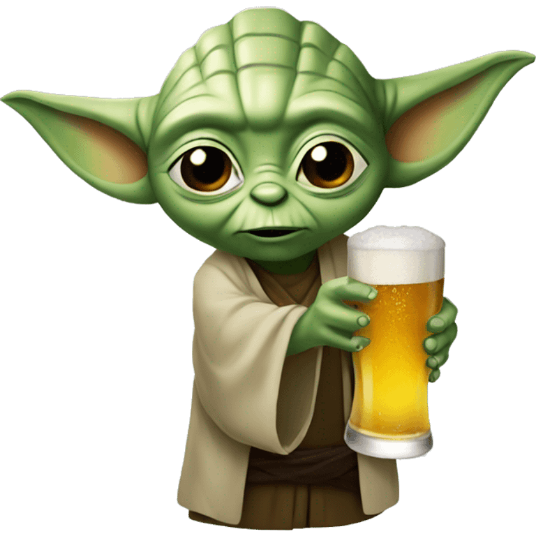 Yoda drink beer emoji