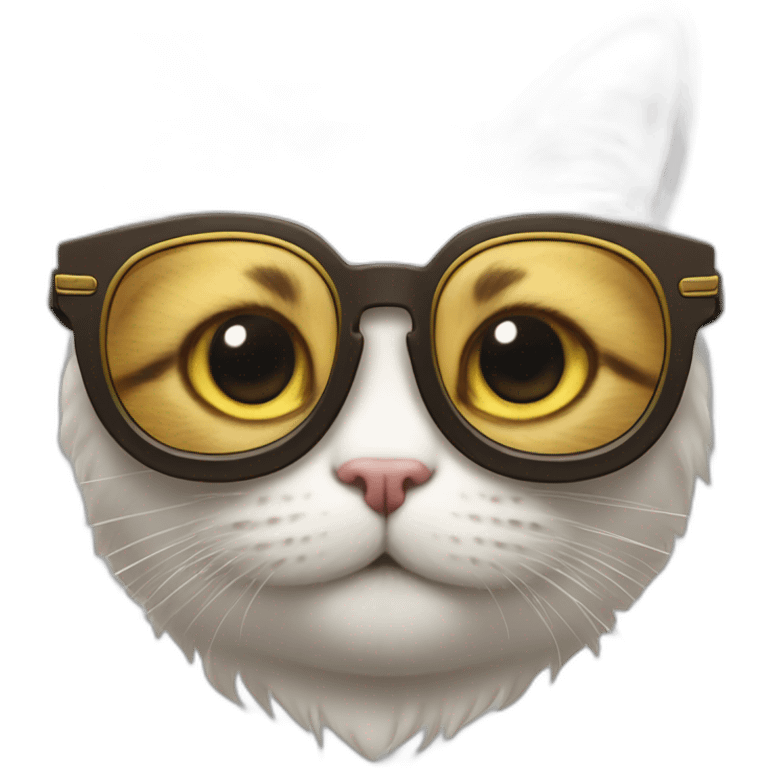 Un chat qui a des lunettes de soleil et une ceinture  emoji