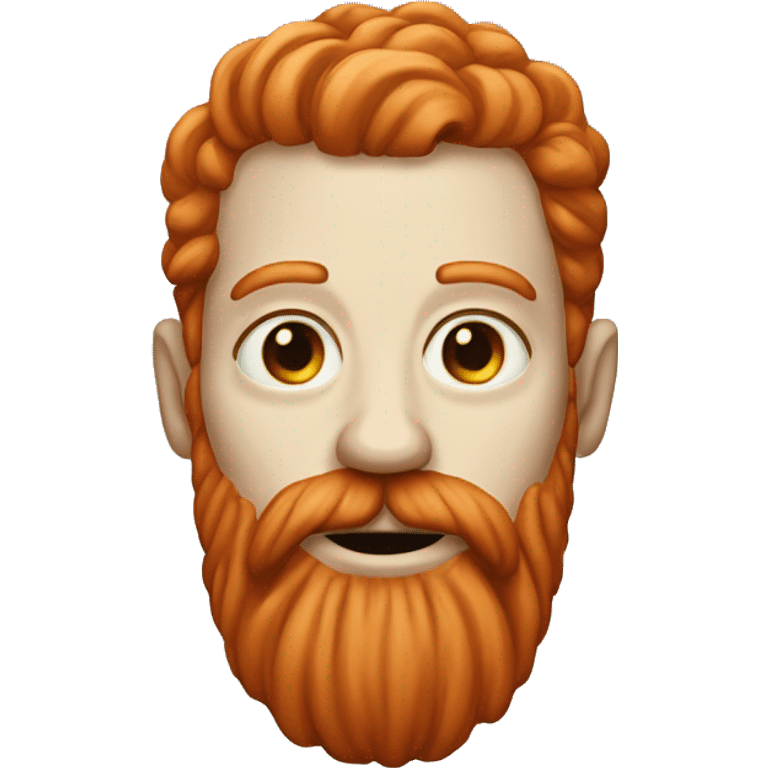 Pale Man with long red beard emoji