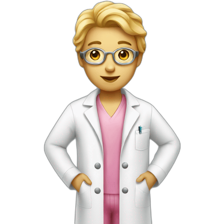 "laboratory coat" pink emoji