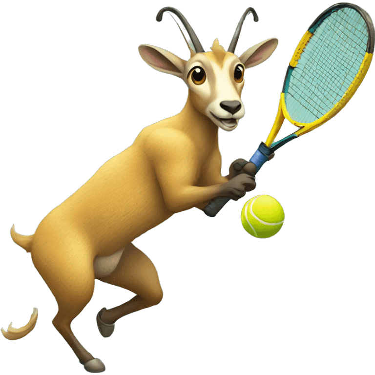 Chamois playing tennis emoji