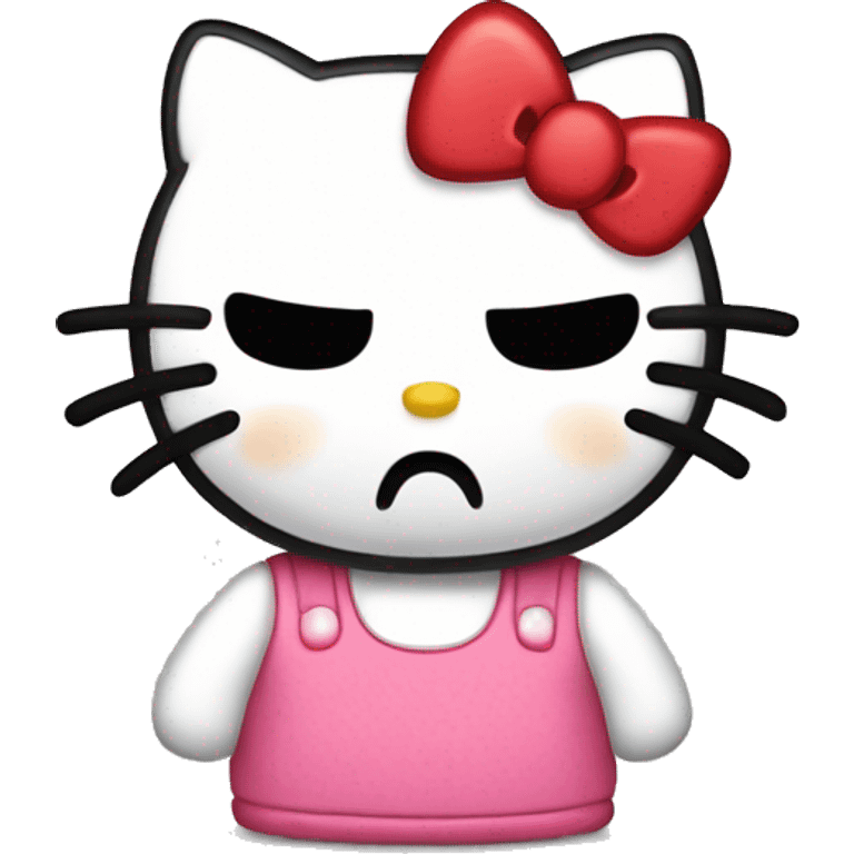 hello kitty being mad emoji