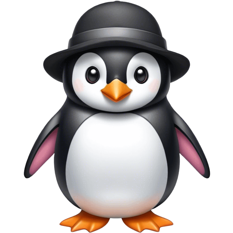 Penguin wearing hat emoji