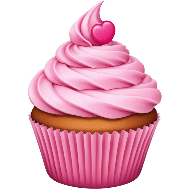 Cupcake with pink icing emoji