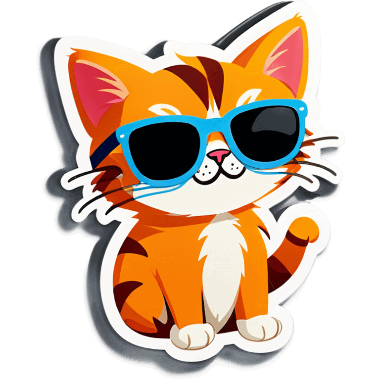 Cat with sunglasses emoji