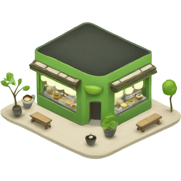 Matcha coffee shop emoji