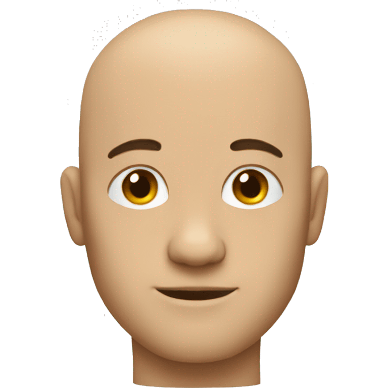 a man with no hair on top but hair on the side emoji