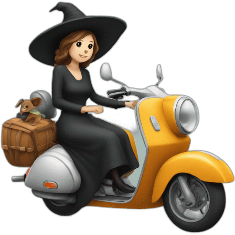 witch with vespa animal printer emoji