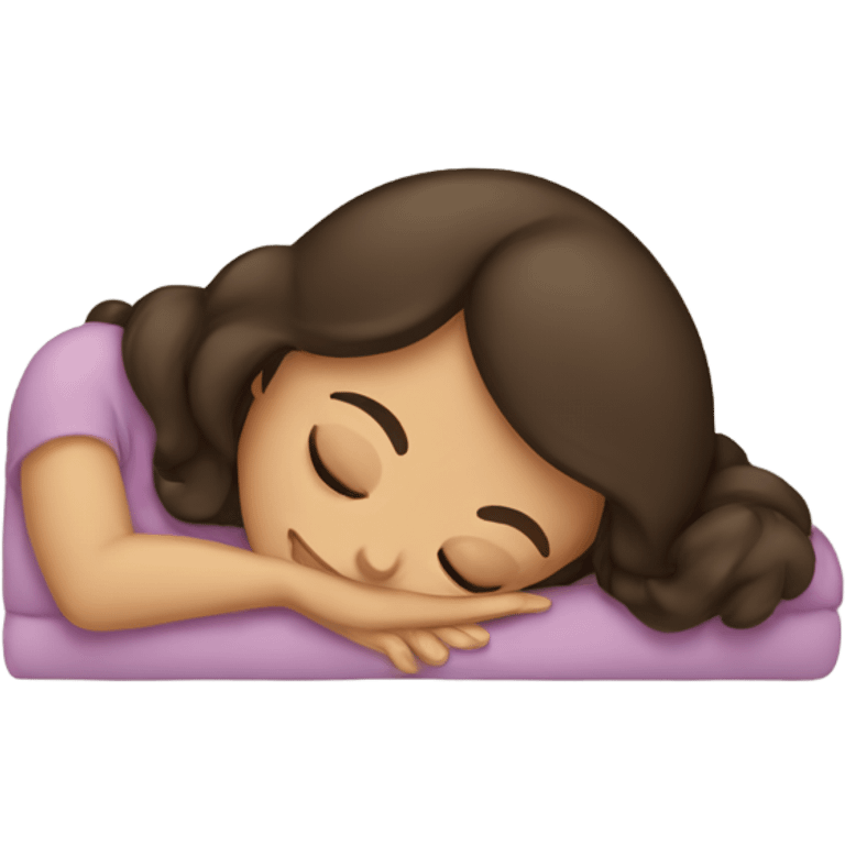 brunnette girl sleeping  emoji