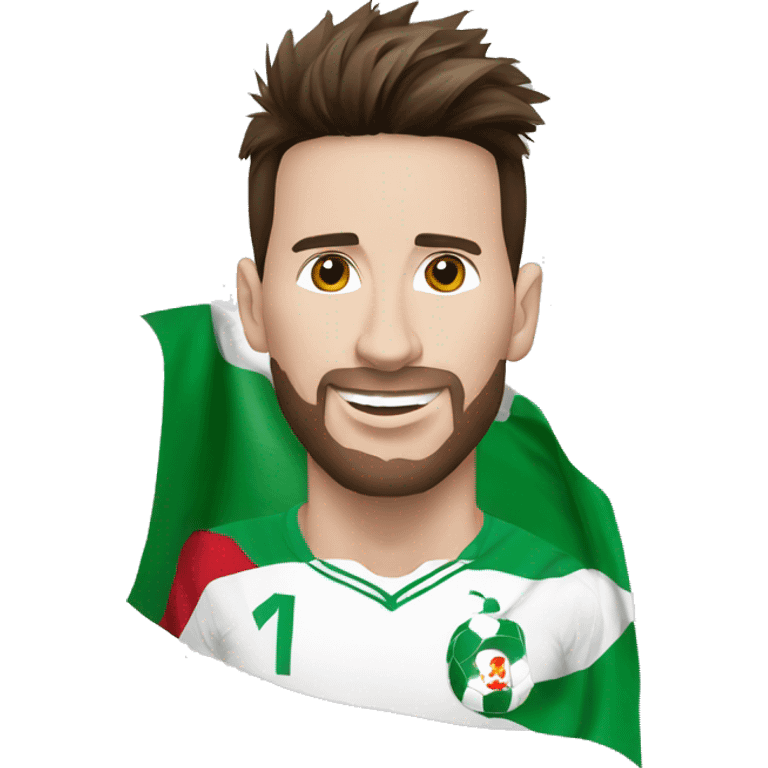 Messi avec le drapeau de l’algerie emoji