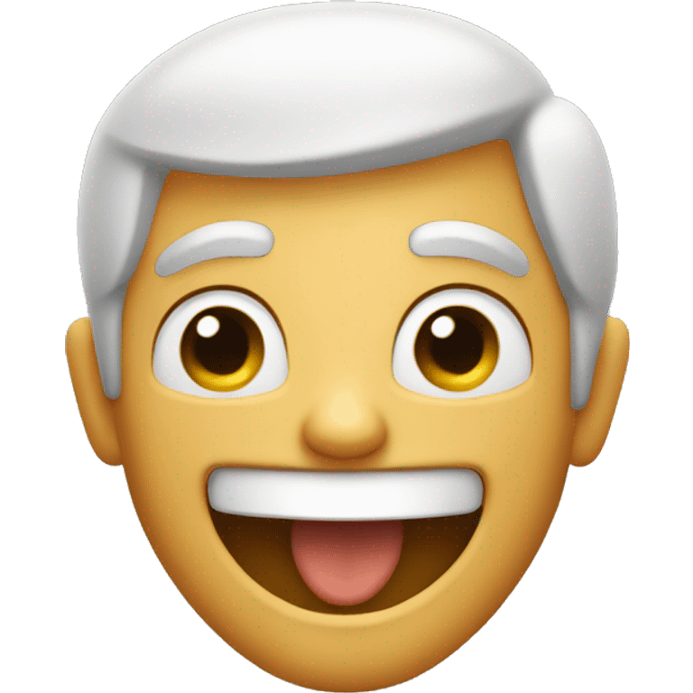 a man with laughing face emoji