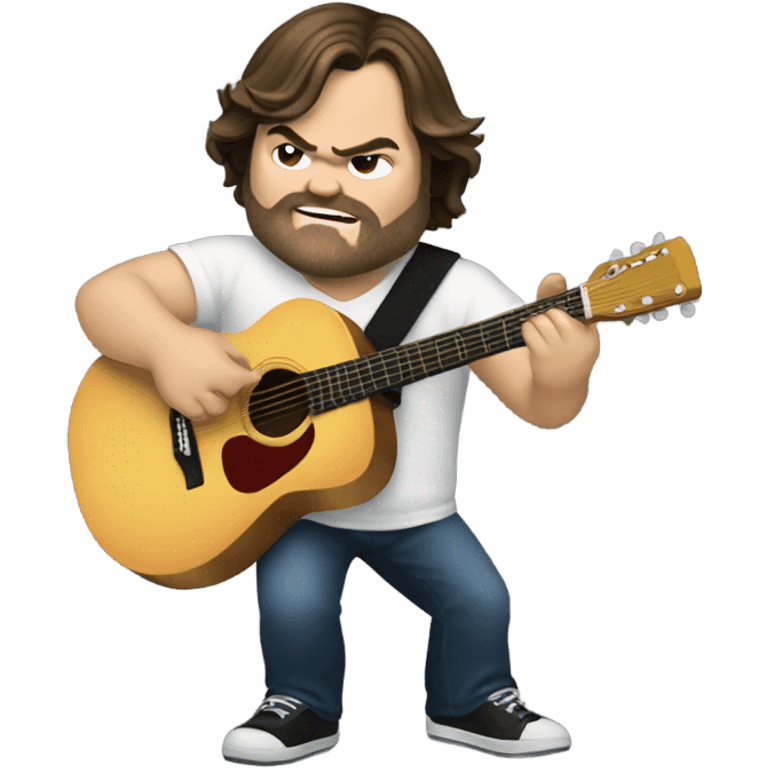 Jack black playing the guitar emoji