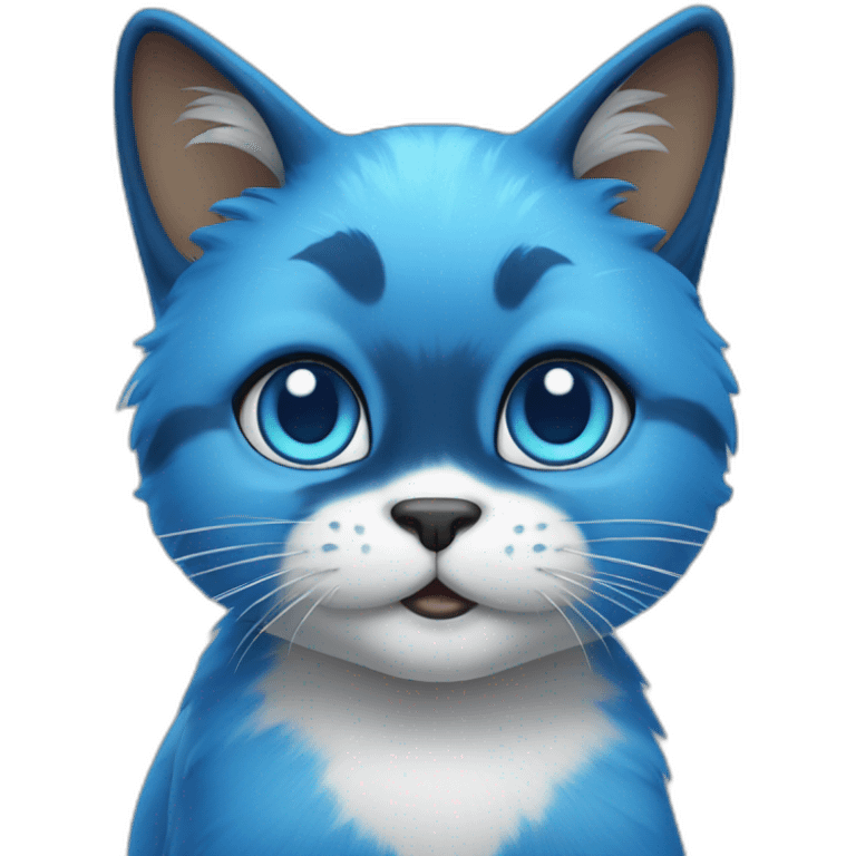 Blue smurf cat emoji