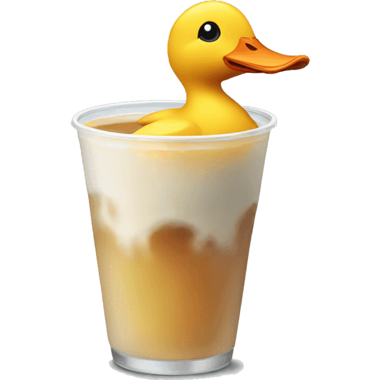 duck drinking boba emoji emoji