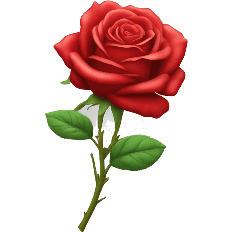 Red beautiful bright rose emoji