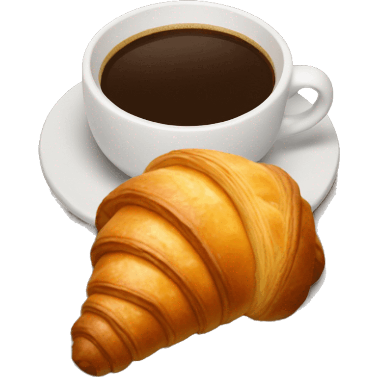 croissant and coffee emoji