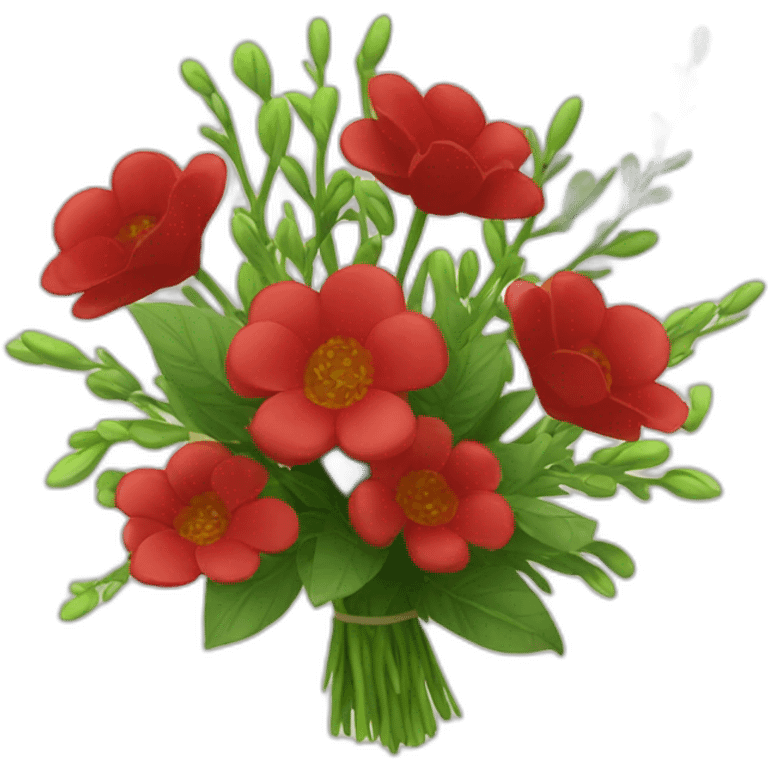 Bouquet de fleurs rouge emoji